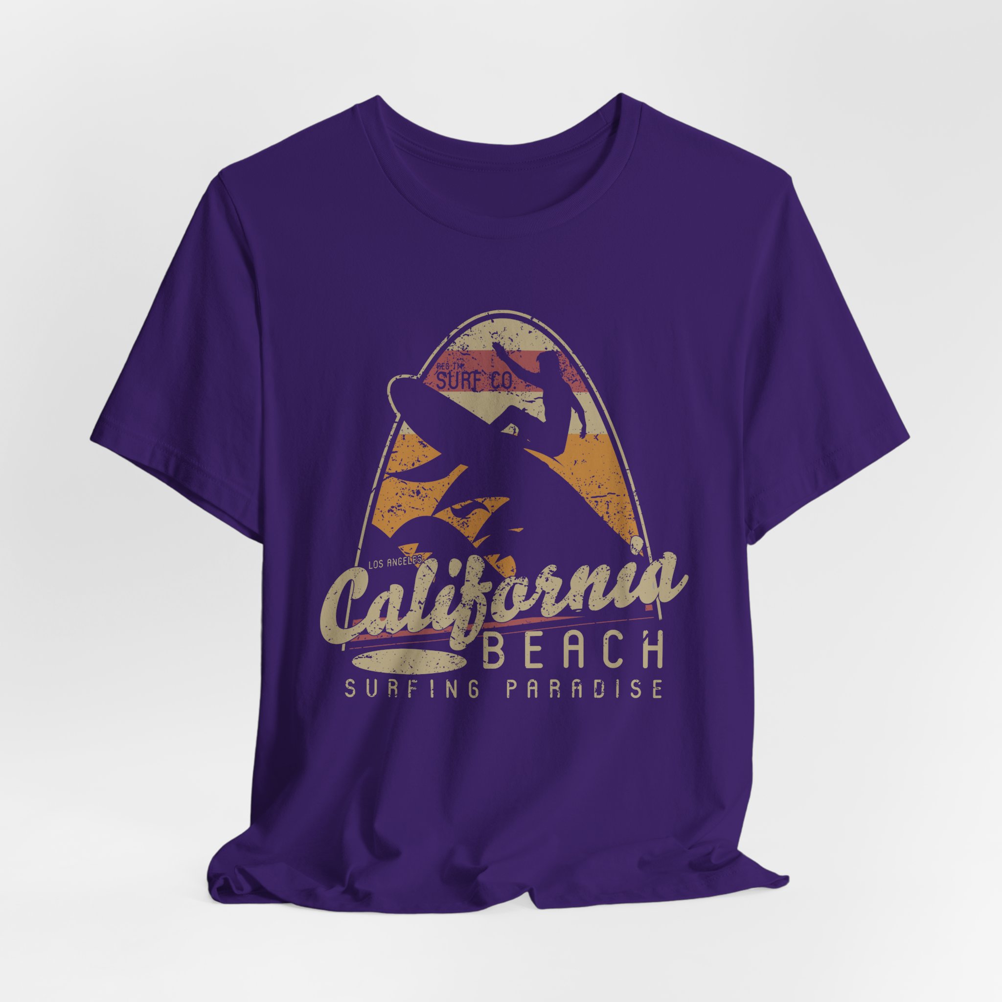 Retro California Beach - Surfing Paradise Tee - Image 8