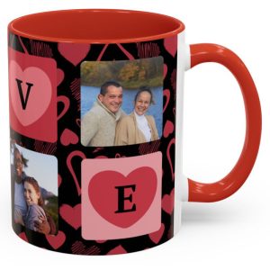 Personalised Love Grid Valentines Mug