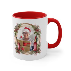 Christmas Memorial Mug with gold frame. 11oz