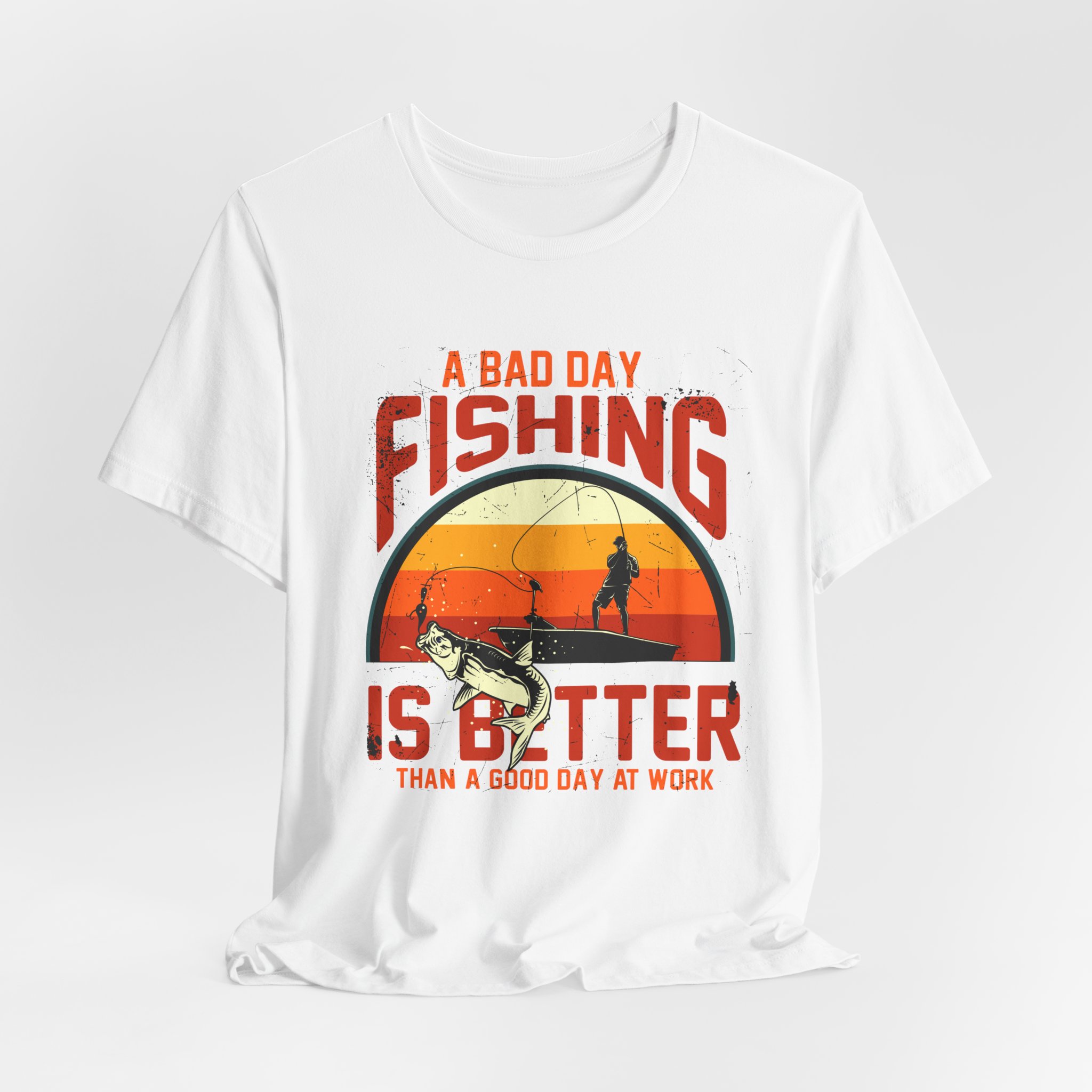 A Bad Day Fishing Is Better Than a Good Day at Work - Retro Top - Image 6