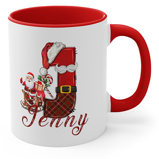 Personalized Santa Christmas Mug, 11oz - Image 3