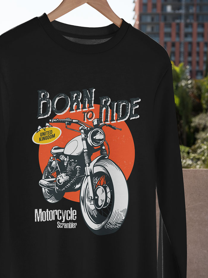 Born to Ride - Motorcycle Scrambler Top - Image 7
