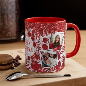 Christmas Collage Mug with 4 pictures, 11oz