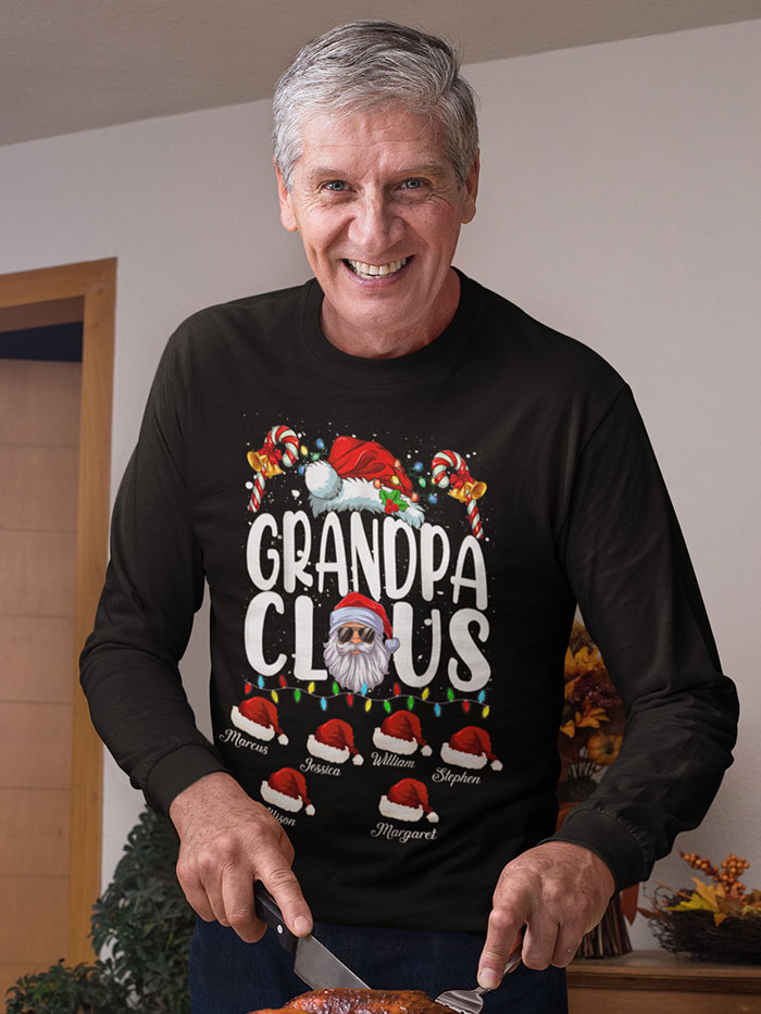 Grandpa Claus Santa Personalized Tshirt - Image 5
