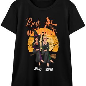 Personalized Best Friends Witch Halloween T-Shirt