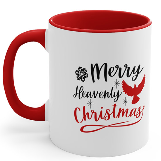 Christmas Memorial Mug with floral vine frame. 11oz - Image 2