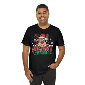 Merry Christmas Mens Reindeer T-shirt