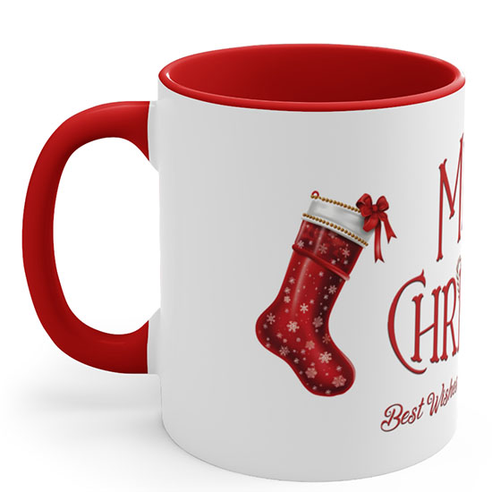 Merry Christmas Personalized Christmas Mug, 11oz - Image 2