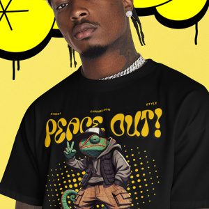 Peace Out ? Streetwear Chameleon HipHop Tee