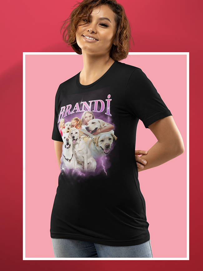 Personalized Bootleg Dog Tee - Custom Name T-Shirt - Image 3
