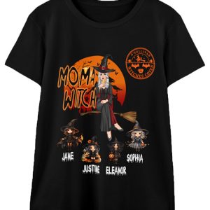 Personalized Moma Witch graphic with Crest! Halloween T-Shirt