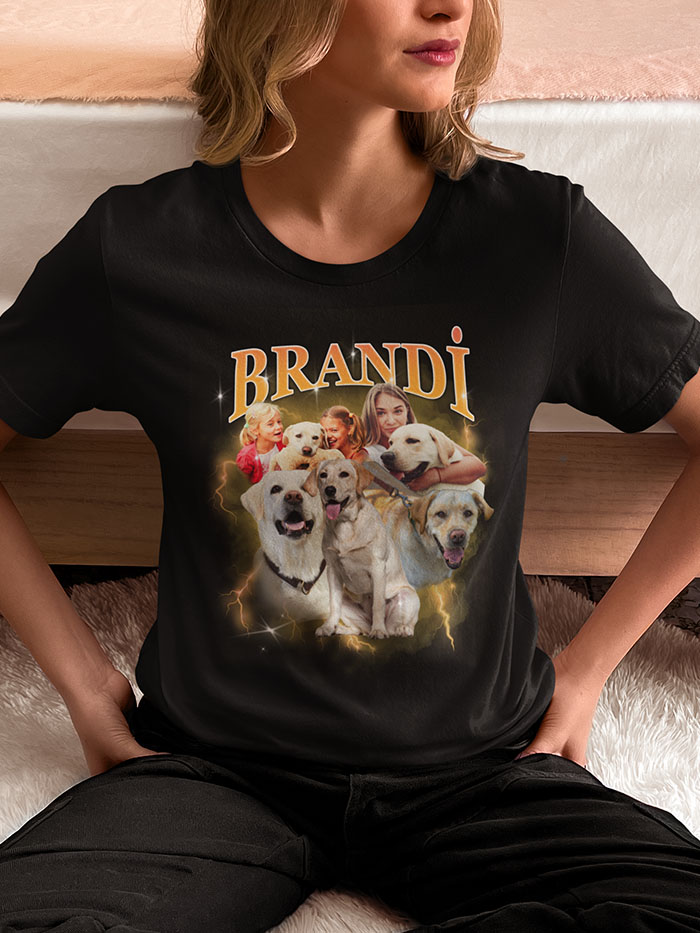 Personalized Bootleg Dog Tee - Custom Name T-Shirt