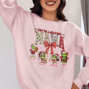 Personalized Mama Grinch Christmas T-Shirt